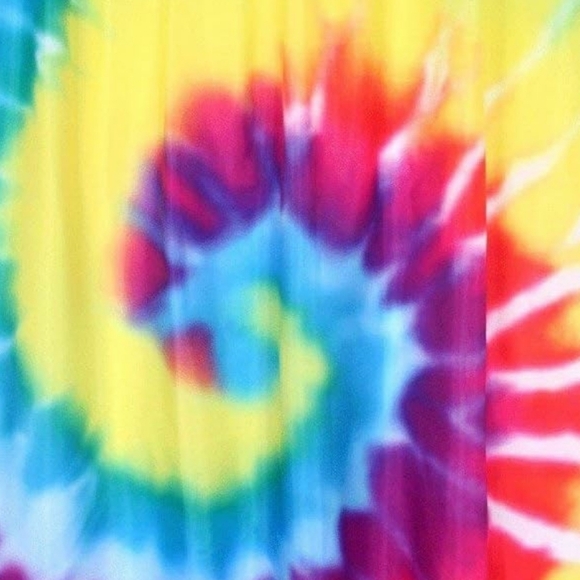 iDesign Shower Curtain in Tie Dye of Rainbow Colors Size 72" by 72" - Picture 3 of 3